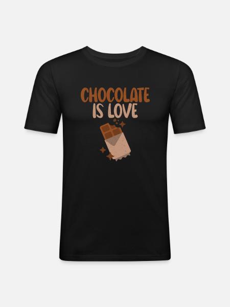Chocolate Lover Gifts - Men's Slim Fit T-Shirt - black