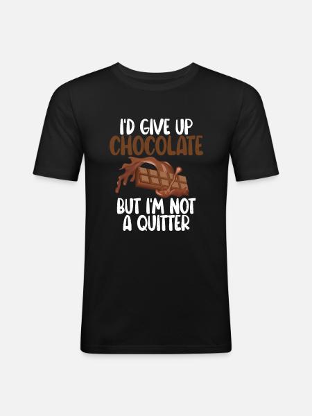 Chocolate Lover Gifts - Men's Slim Fit T-Shirt - black