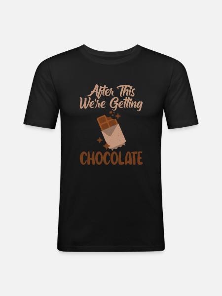 Chocolate Lover Gifts - Men's Slim Fit T-Shirt - black
