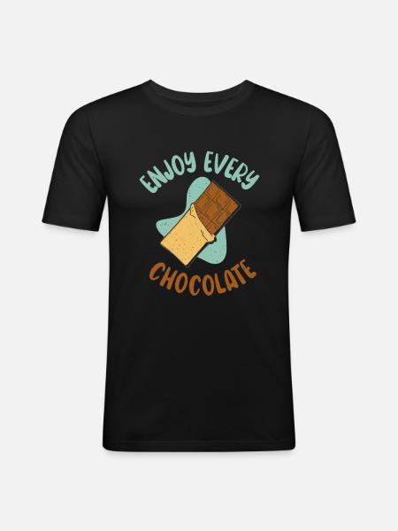 Chocolate Lover Gifts - Men's Slim Fit T-Shirt - black