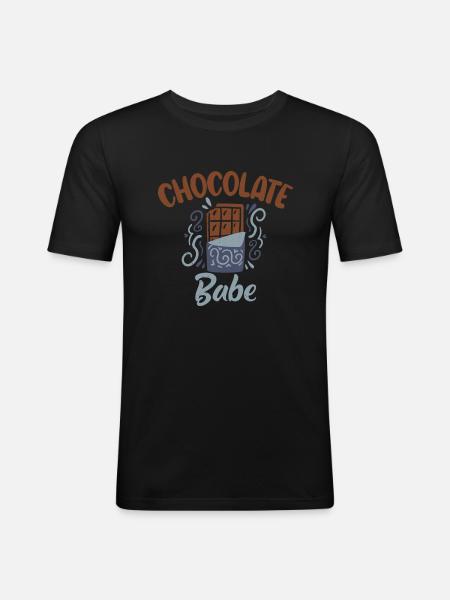 Chocolate Lover Gifts - Men's Slim Fit T-Shirt - black