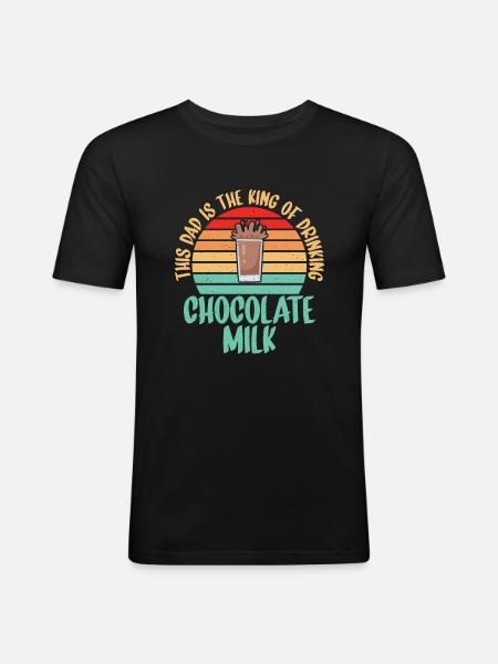 Chocolate Milk Lover Gifts - Men's Slim Fit T-Shirt - black