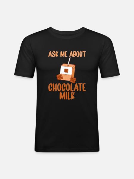 Chocolate Milk Lover Gifts - Men's Slim Fit T-Shirt - black