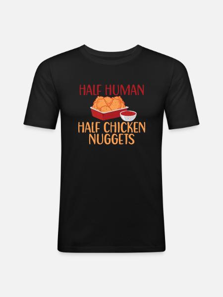 Chicken Nugget Gifts - Men's Slim Fit T-Shirt - black