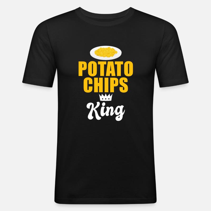 Potato Chips Gift - Men's Slim Fit T-Shirt - black