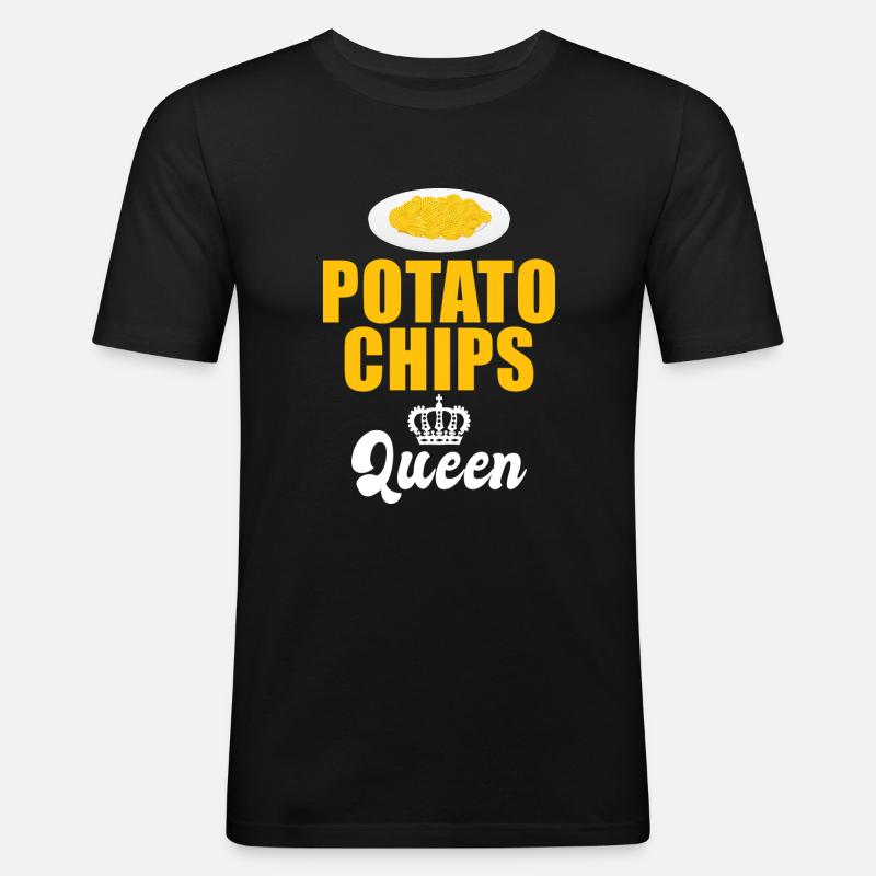 Potato Chips Gift - Men's Slim Fit T-Shirt - black