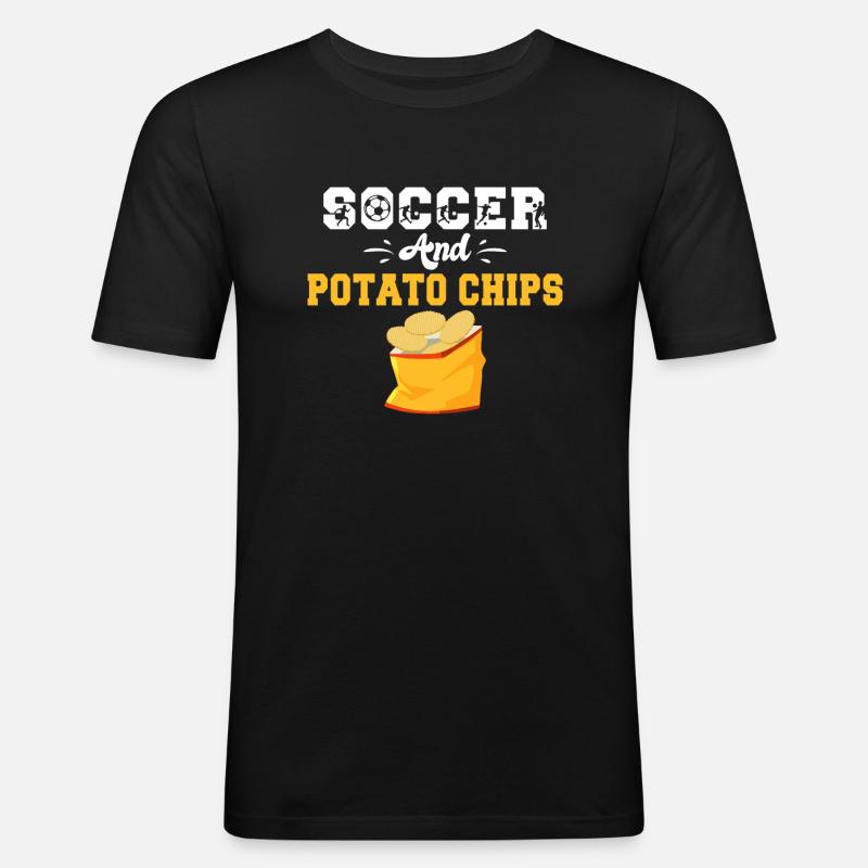 Potato Chips Gift - Men's Slim Fit T-Shirt - black