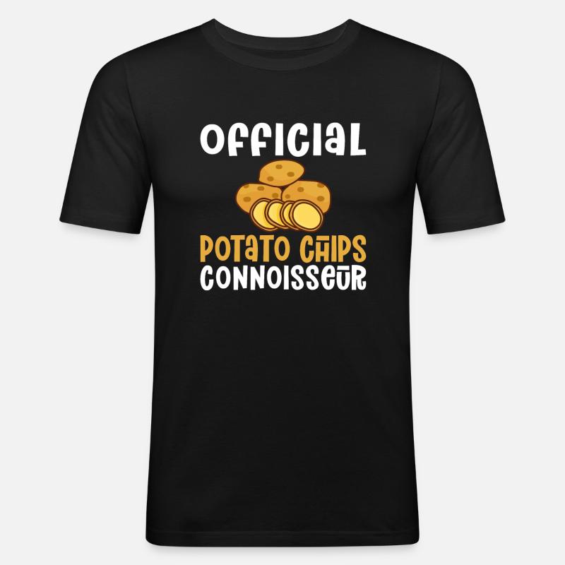 Potato Chips Gift - Men's Slim Fit T-Shirt - black