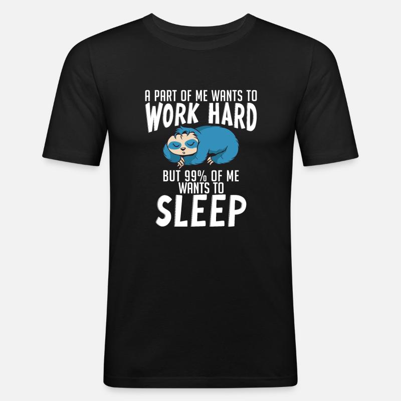 Sloth Lover Sloth Gift - Men's Slim Fit T-Shirt - black