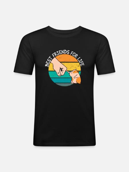 Hamster Lover Hamster Gift - Men's Slim Fit T-Shirt - black