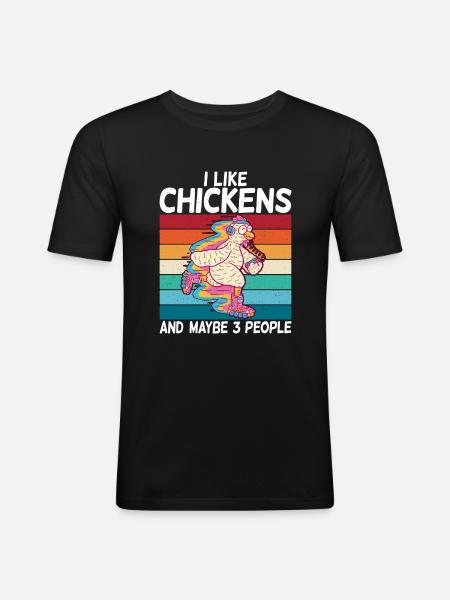 Chicken Gifts Chicken Owner - Men's Slim Fit T-Shirt - black