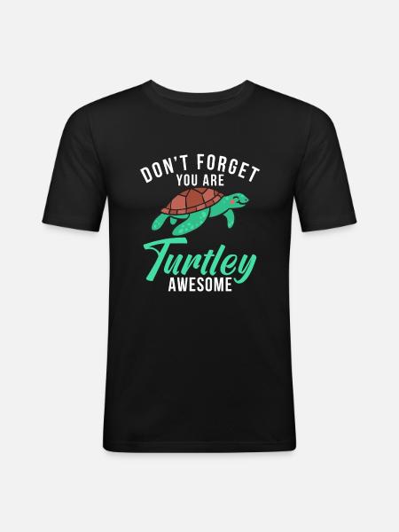 Turtle Owner Gift Turtle Lover - Men's Slim Fit T-Shirt - black