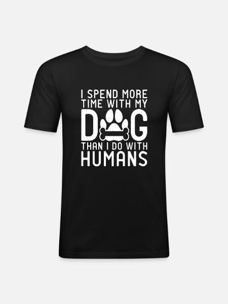 Dog Owner Gift Dog Lover - Men's Slim Fit T-Shirt - black