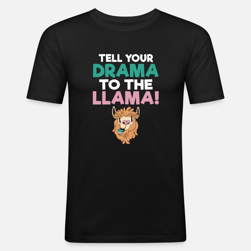 Llama Gift Llama Lover Gift - Men's Slim Fit T-Shirt - black