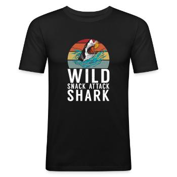 Shark Gift Shark Lover - Men's Slim Fit T-Shirt - black - Front - Nik (191cm)
