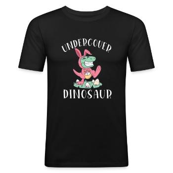 Dinosaur Gift Dino Lover Gift - Men's Slim Fit T-Shirt - black - Front - Nik (191cm)