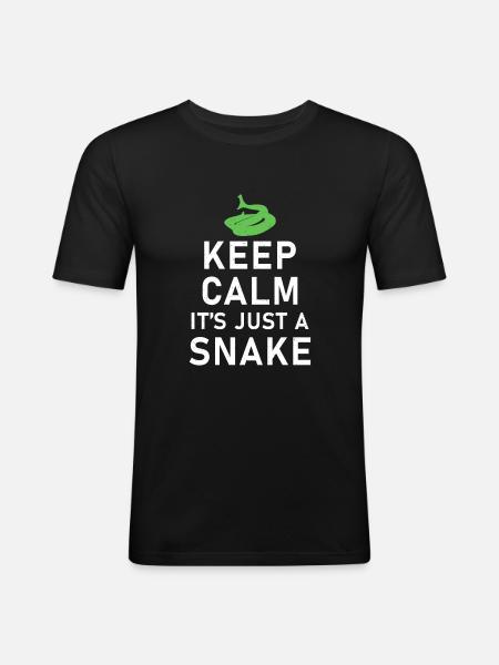 Snake Gift Snake Lover - T-shirt près du corps Homme - noir