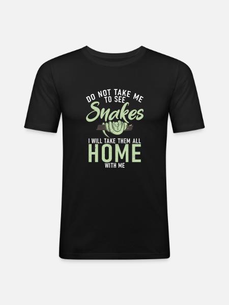 Snake Gift Snake Lover - Men's Slim Fit T-Shirt - black