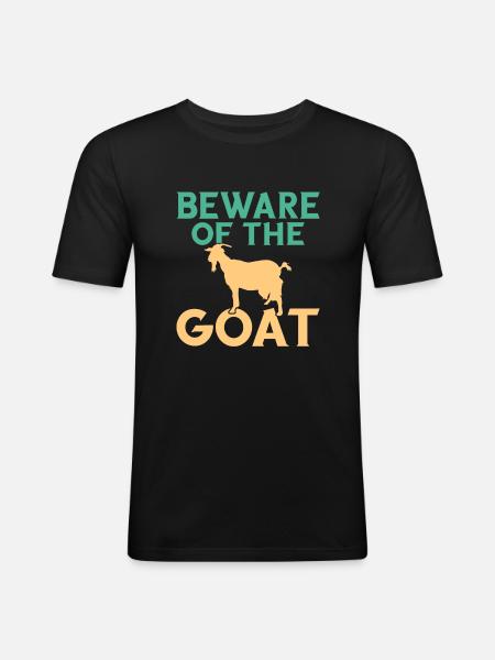 Goat Gift Goat Lover Gift - Men's Slim Fit T-Shirt - black