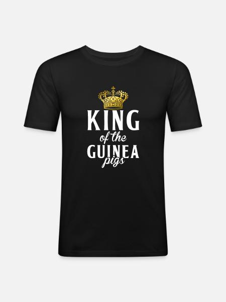 Cadeau de cochon d’Inde mignon - T-shirt près du corps Homme - noir