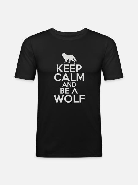 Wolf Gifts Wolf Lover - Men's Slim Fit T-Shirt - black