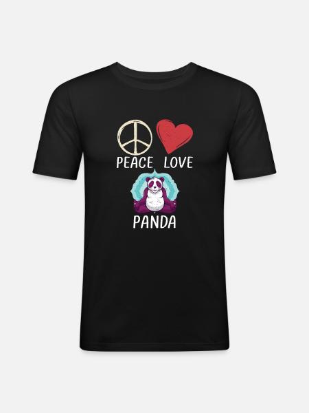 Panda Gifts Panda Lover - Men's Slim Fit T-Shirt - black