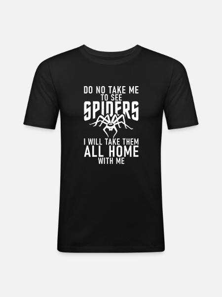 Spider Lover Gifts - Men's Slim Fit T-Shirt - black