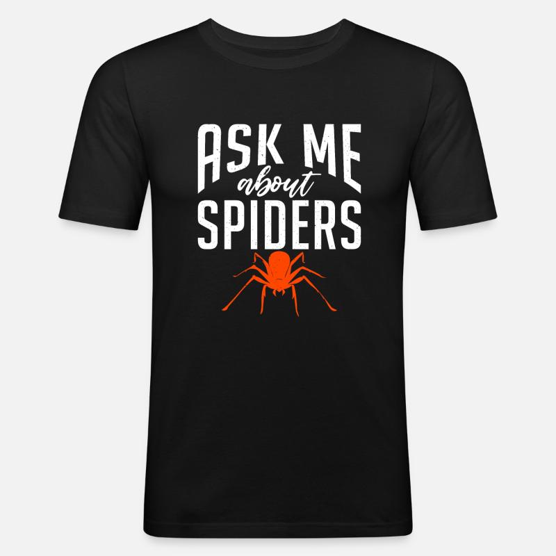 Spider Lover Geschenke - Männer Slim Fit T-Shirt - Schwarz