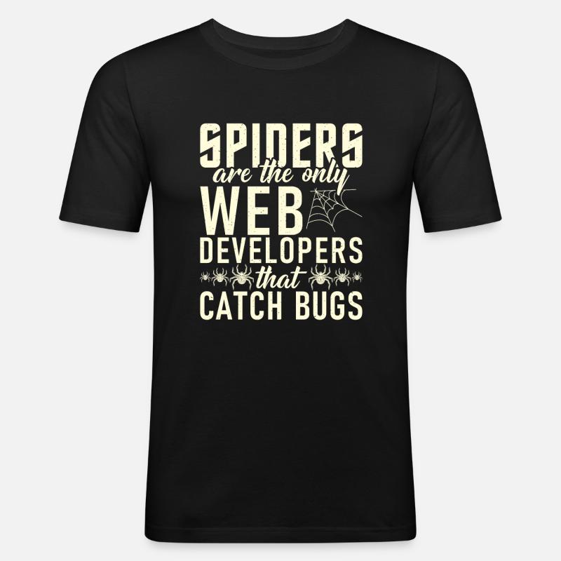 Spider Lover Geschenke - Männer Slim Fit T-Shirt - Schwarz