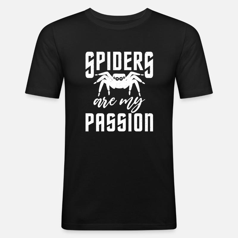 Spider Lover Geschenke - Männer Slim Fit T-Shirt - Schwarz