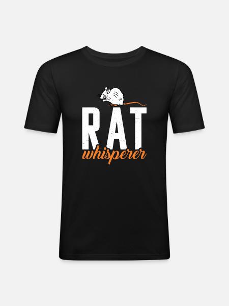 Rat Owner Gift Rats Lover - Men's Slim Fit T-Shirt - black