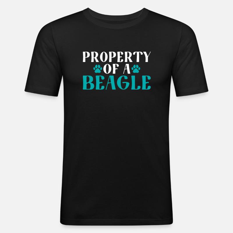 Beagle Geschenk Beagle Besitzer - Männer Slim Fit T-Shirt - Schwarz
