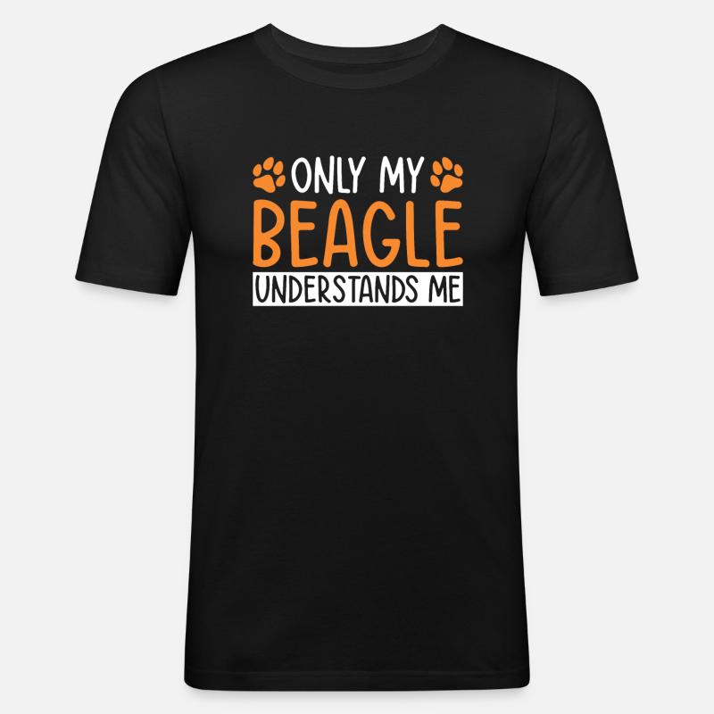 Beagle Geschenk Beagle Besitzer - Männer Slim Fit T-Shirt - Schwarz