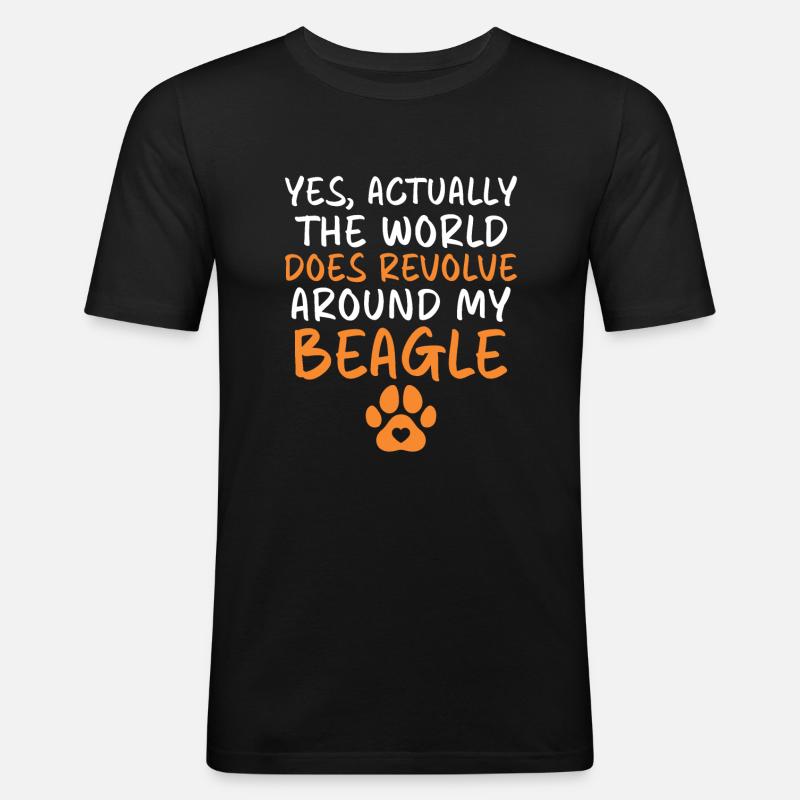 Beagle Geschenk Beagle Besitzer - Männer Slim Fit T-Shirt - Schwarz