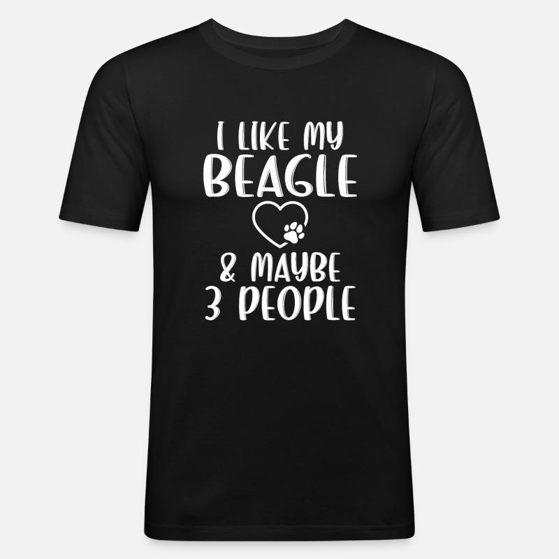 Beagle Geschenk Beagle Besitzer - Männer Slim Fit T-Shirt - Schwarz