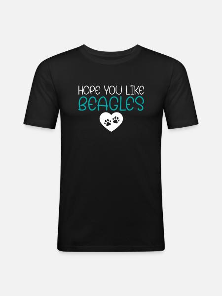 Beagle Gift Beagle Owner - Men's Slim Fit T-Shirt - black