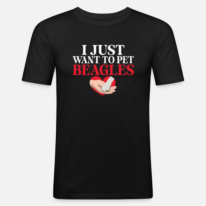 Beagle Geschenk Beagle Besitzer - Männer Slim Fit T-Shirt - Schwarz