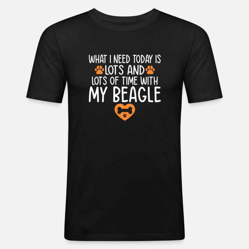 Beagle Geschenk Beagle Besitzer - Männer Slim Fit T-Shirt - Schwarz
