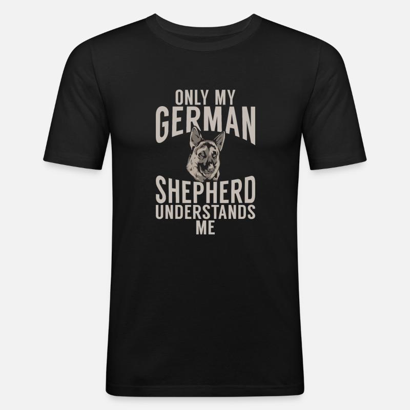 Deutscher Schäferhund Geschenke - Männer Slim Fit T-Shirt - Schwarz