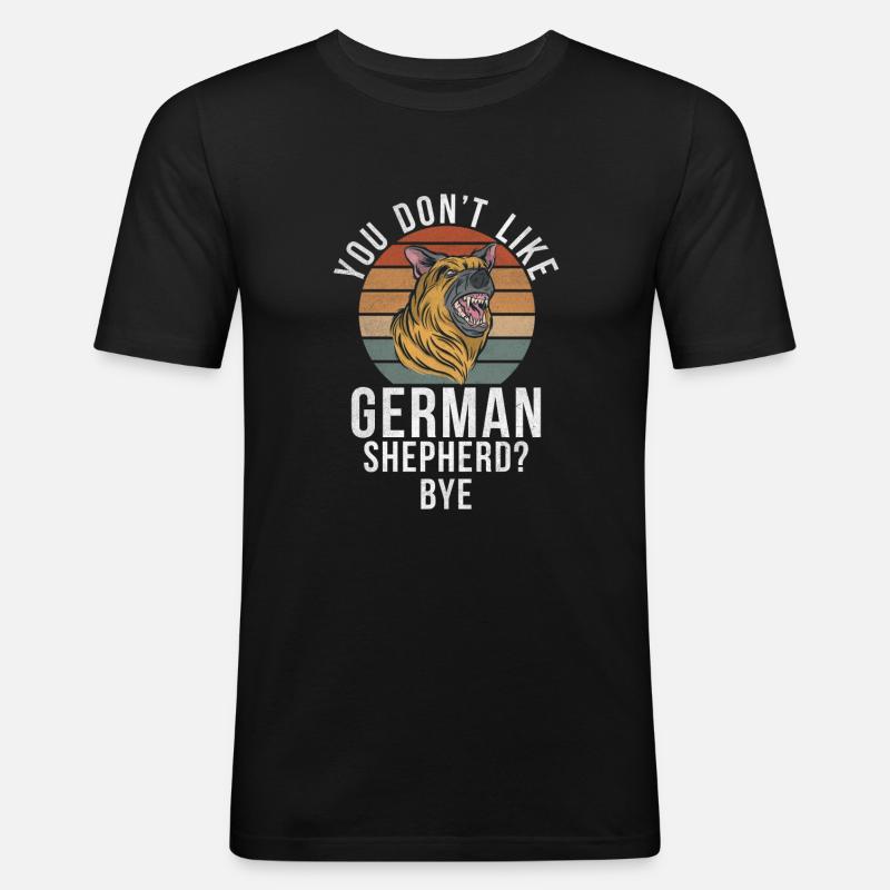 Deutscher Schäferhund Geschenke - Männer Slim Fit T-Shirt - Schwarz