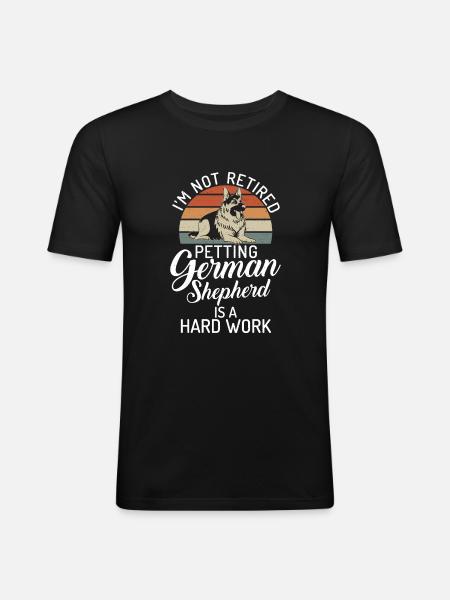 Deutscher Schäferhund Geschenke - Männer Slim Fit T-Shirt - Schwarz