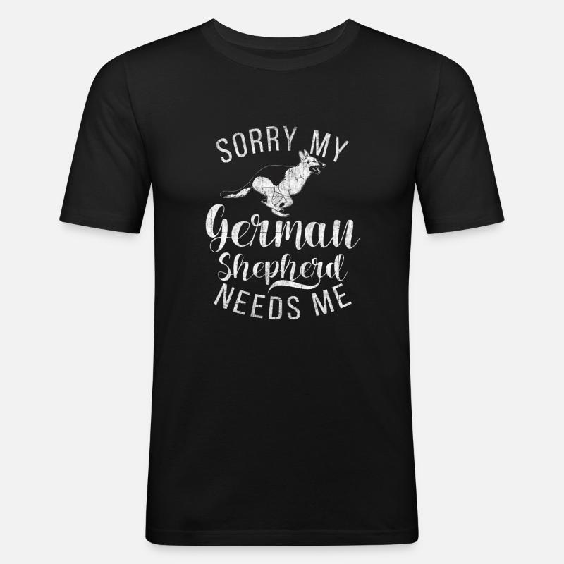 Deutscher Schäferhund Geschenke - Männer Slim Fit T-Shirt - Schwarz