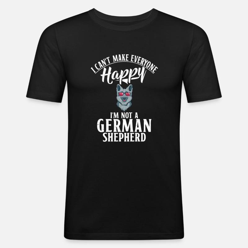 Deutscher Schäferhund Geschenke - Männer Slim Fit T-Shirt - Schwarz