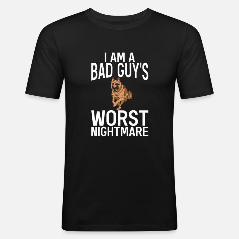 Deutscher Schäferhund Geschenke - Männer Slim Fit T-Shirt - Schwarz