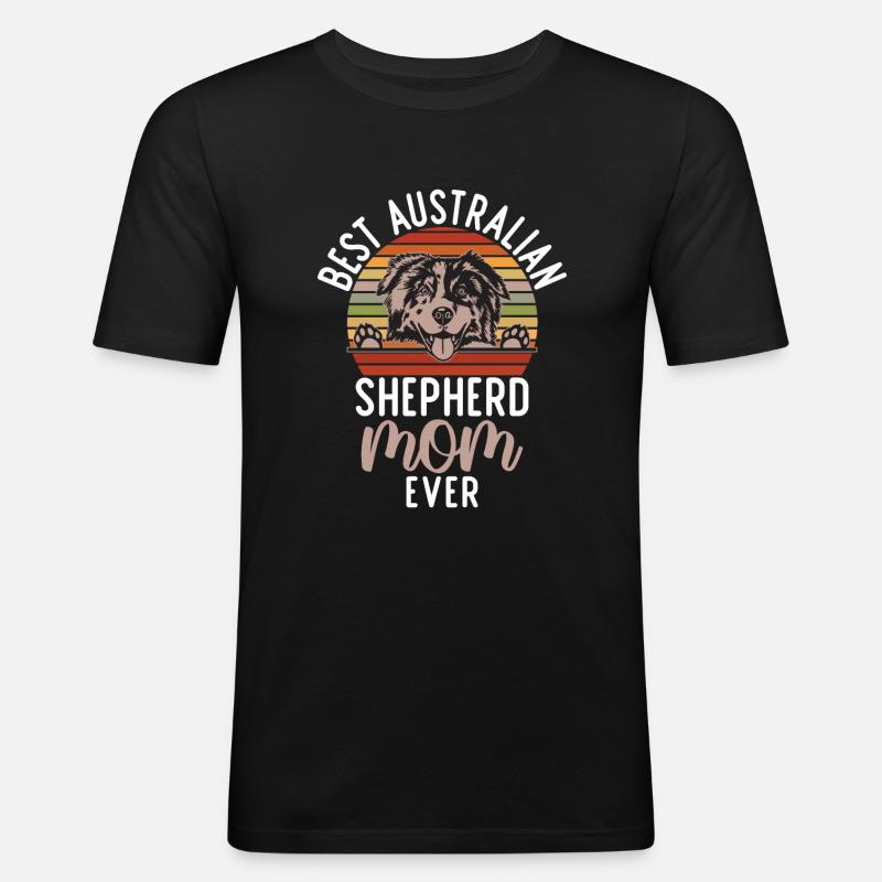 Cadeaux de berger australien - T-shirt près du corps Homme - noir