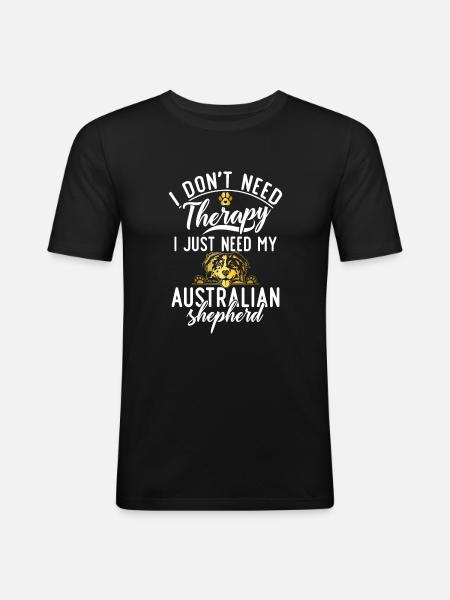 Australian Shepherd Gifts - Men's Slim Fit T-Shirt - black