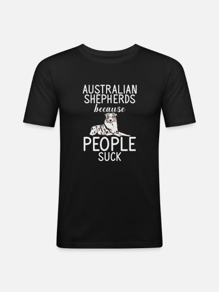 Australian Shepherd Gifts - Men's Slim Fit T-Shirt - black