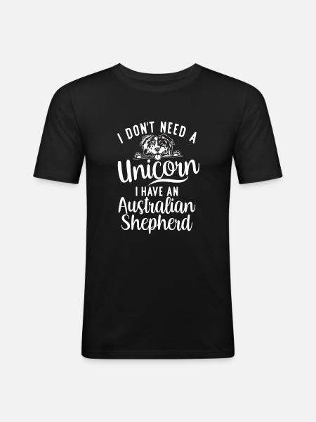 Australian Shepherd Gifts - Men's Slim Fit T-Shirt - black