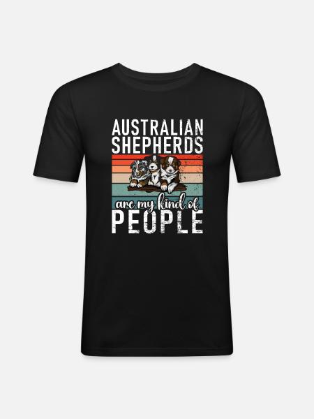Australian Shepherd Gifts - Men's Slim Fit T-Shirt - black