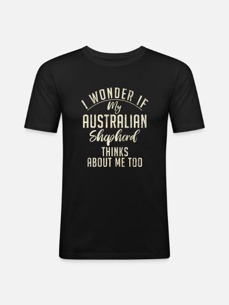 Australian Shepherd Gifts - Men's Slim Fit T-Shirt - black